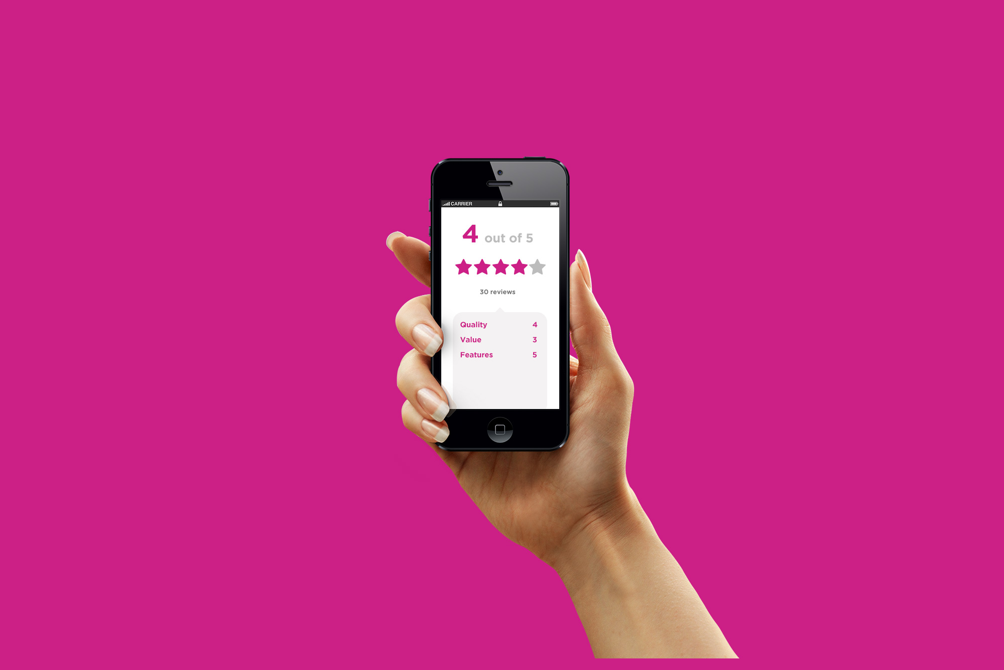 Phone with pink background