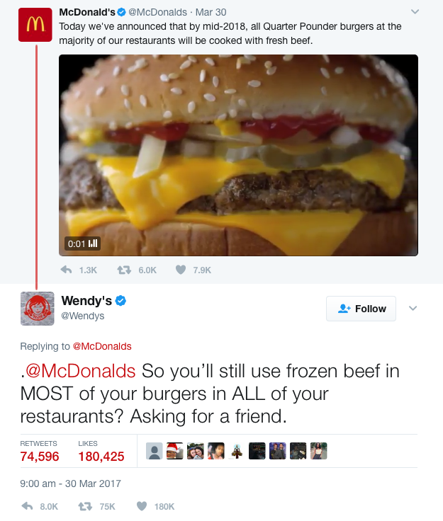 Wendy's Mcdonald's Twitter war 