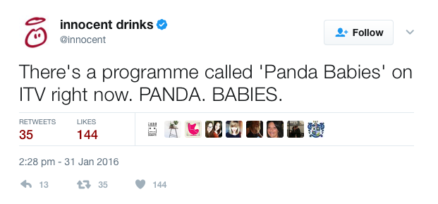 Innocent Drinks tweet 2